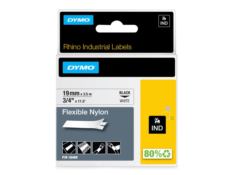 DYMO RHINO Etiquette industrielle souple en nylon