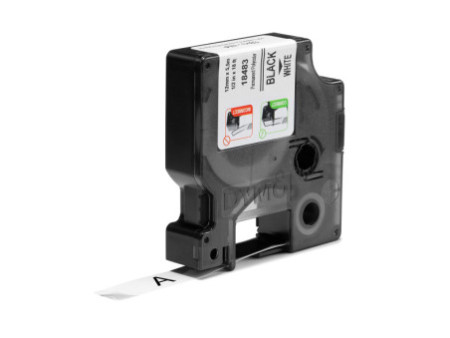 DYMO RHINO Etiquette industrielle en polyester noir/blanc