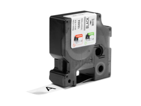DYMO RHINO Etiquette industrielle en polyester noir/blanc