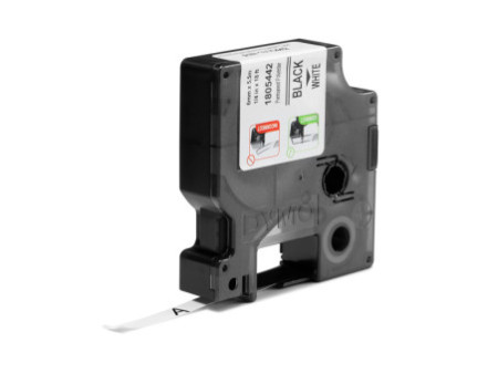 DYMO RHINO Etiquette industrielle en polyester noir/blanc