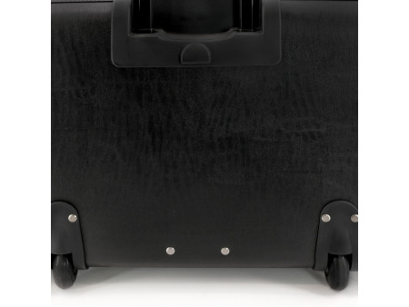 Alassio Valise pilote 'SILVANA', cuir, avec trolley, noir