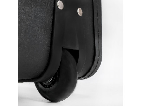 Alassio Valise pilote 'SILVANA', cuir, avec trolley, noir