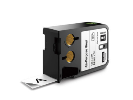 DYMO XTL Bande à lettrage vinyle, noir/blanc, 24 mm x 7 m