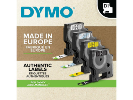 DYMO Ruban d'étiquette D1 noir/jaune,24 mm x 7 m