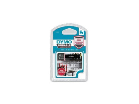 DYMO Ruban d'étiquette D1 blanc/noir, 12 mm x 3 m