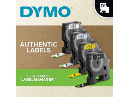 DYMO Ruban d'étiquette D1 blanc/rouge, 12 mm x 3m