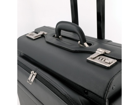 Alassio Valise pour pilotes 'SAN REMO', en similicuir, noir