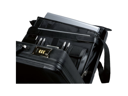 Alassio Attaché-case 'MODICA', similicuir / nylon, noir