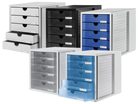 HAN Module de classement SYSTEMBOX, 5 tiroirs, gris clair