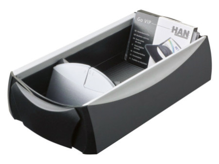 HAN Boîte pour cartes de visite VIP-SET, noir/gris