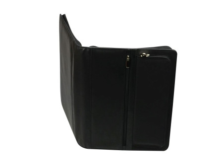 Alassio Serviette classeur 'CARPO', A4, cuir nappa, noir