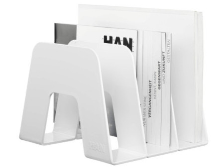 HAN Porte-revues SORTER, A4, 3 compartiments, blanc