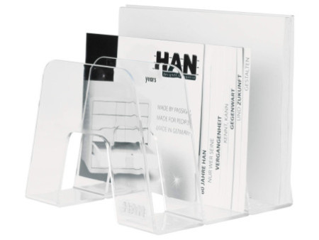 HAN Porte-revues SORTER, A4, 3 compartiments, transparent