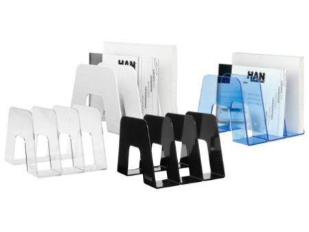 HAN Porte-revues SORTER, A4, 3 compartiments, transparent