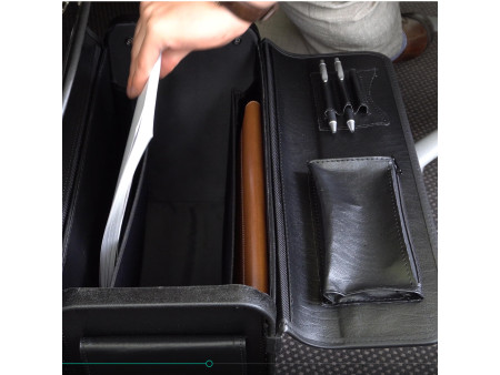 Alassio Valise pour pilotes 'Genova', similicuir, noir