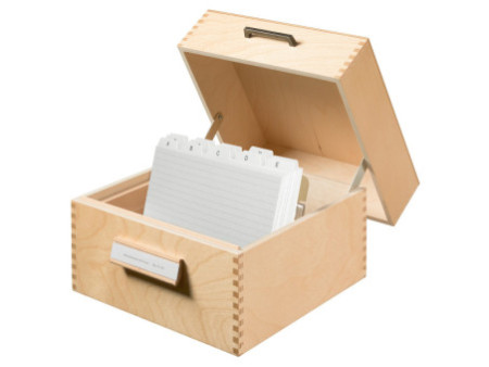 HAN Boîte à fiches en bois pour 900 fiches, A5 paysage