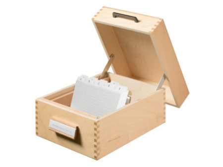 HAN Boîte à fiches en bois pour 900 fiches, A6 paysage