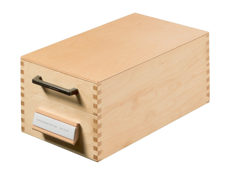 HAN Boîte à fiches en bois pour 900 fiches, A7 paysage