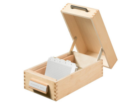 HAN Boîte à fiches en bois pour 900 fiches, A7 paysage