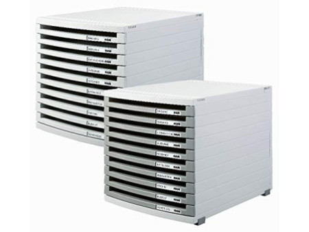 HAN Module de classement CONTUR, 10 tiroirs ouverts, gris