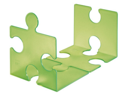 HAN Serre-livres PUZZLE, set de 2, vert translucide