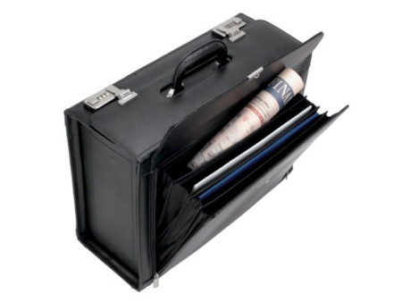 Alassio Valise pour pilotes 'VICENZA', simili cuir, noir