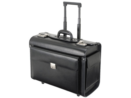 Alassio Valise pour pilotes SILVANA, simili cuir, noir