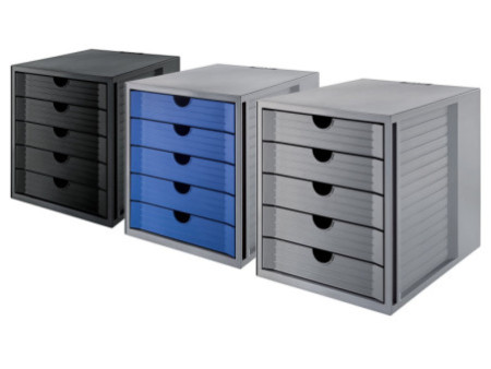 HAN Module de classement SYSTEM BOX KARMA, 5 tiroirs, noir