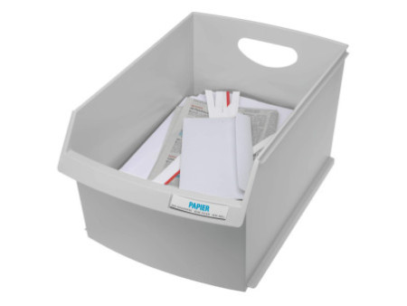 HAN Bac à papier LOGO-DRIVE, polystyrène, 25 litres, gris