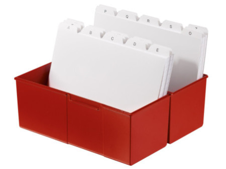 HAN Boîte à fiches, A5 paysage, plastique, rouge