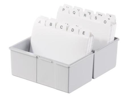 HAN Boîte à fiches, A6 paysage, plastique, gris clair