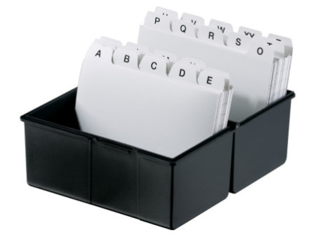 HAN Boîte à fiches, A7 paysage, plastique, noir