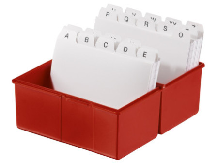 HAN Boîte à fiches, A7 paysage, plastique, rouge