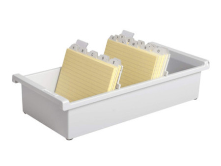 HAN Bac à fiches pour 1.300 cartes, A6 paysage, gris clair