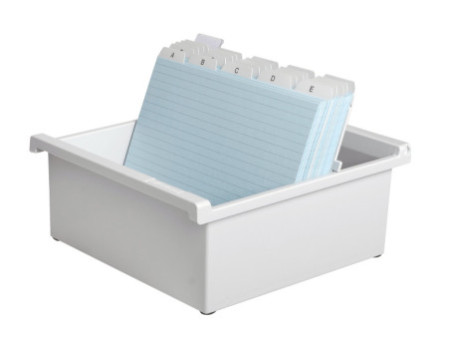 HAN Bac à fiches pour 800 cartes, A5 paysage, gris clair