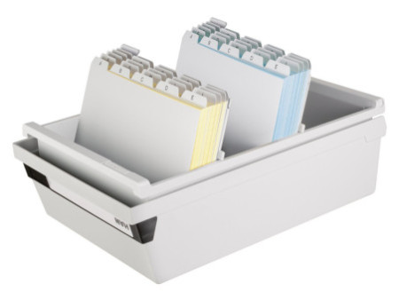 HAN Boîte à fiches, A5 paysage, pour 1.300 cartes, gris