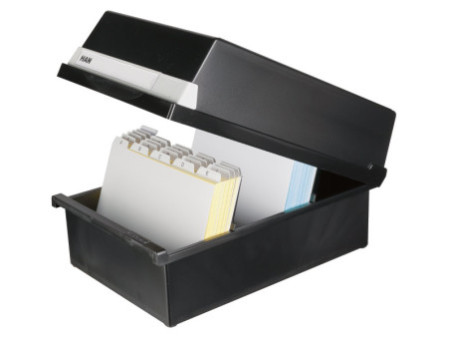 HAN Boîte à fiches, A5 paysage, pour 1.300 cartes, noir