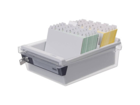 HAN Boîte à fiches pour 800 cartes, A5 paysage, gris clair