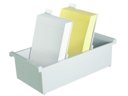 HAN Bac à fiches pour 1.300 cartes, A5 portrait, gris clair