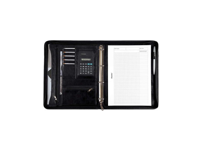 Alassio Serviette classeur 'MASSA', A4, similicuir, noir