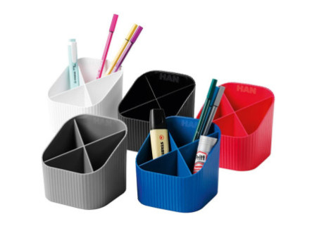 HAN Multipot à crayons Re-X-LOOP, plastique éco, gris foncé