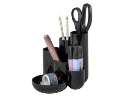 HAN Multipot à crayons CAMPUS, 6 pots, polystyrène, noir