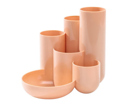 HAN Multipot à crayons CAMPUS, 6 pots, orange pastel