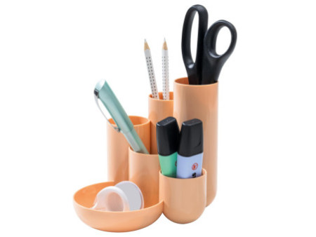 HAN Multipot à crayons CAMPUS, 6 pots, orange pastel