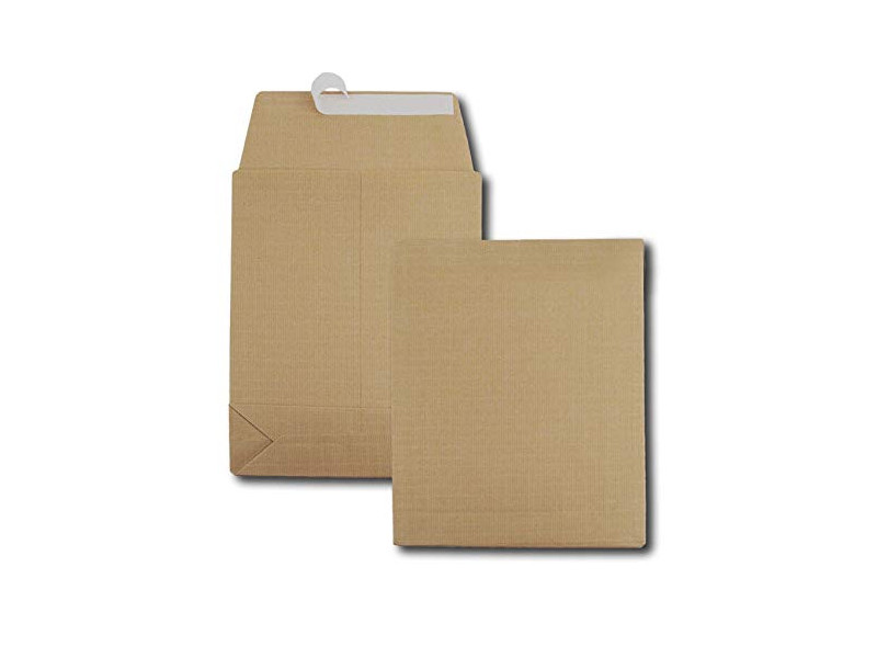 GPV Pochettes à soufflets, 280 x 410 mm, kraft armé, brun