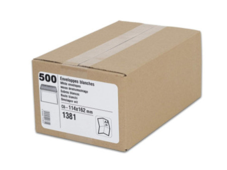 GPV Enveloppes ECO, C6: 114 x 162 mm, 80 g/m2, blanc