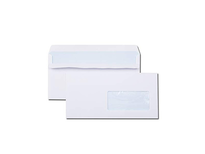 GPV Enveloppes ECO, DL 110 x 220 mm, avec fenêtre, blanc