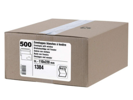 GPV Enveloppes ECO, DL 110 x 220 mm, avec fenêtre, blanc
