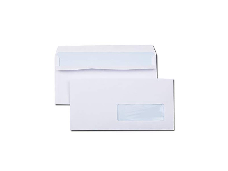 GPV Enveloppes ECO, DL, 110 x 220 mm, avec fenêtre, blanc