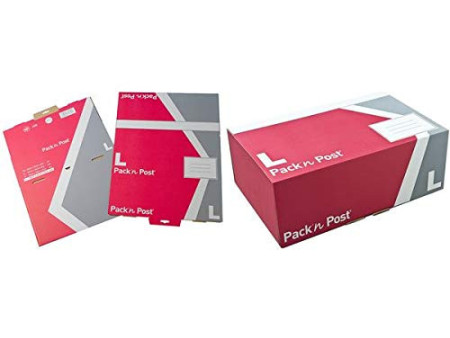 GPV Boîte postale S, en carton, rouge / gris